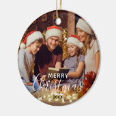 Eenvoudige serie-foto voor pretkerst keramisch ornament (Links)