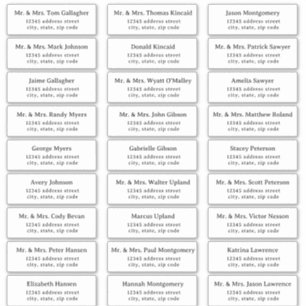 Eenvoudige seriële gastAdresetiketten Sticker