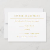 Eenvoudige seriële hedendaagse typografie Wedding RSVP Kaartje (Achterkant)