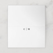 Eenvoudige Serif Classic  bruiloft Plaatskaartje (Buitenkant ongevouwen)