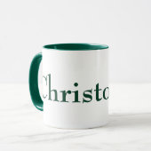 Eenvoudige serif moderne knappe gepersonaliseerde mok (Voorkant links)