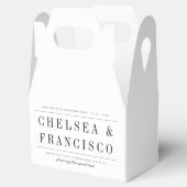 Eenvoudige serif moderne typografie bruiloft bedankdoosjes (Geopend)