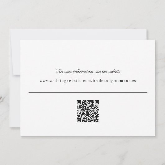 Eenvoudige serif moderne typografie bruiloft save the date (Achterkant)