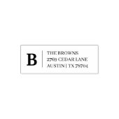 Eenvoudige Serif Monogram Adres Stempel (Design)