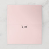 Eenvoudige Serif  roze bruiloft Plaatskaartje (Buitenkant ongevouwen)
