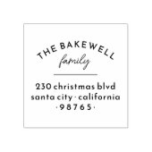 Eenvoudige Serif Verdeelde Details Familie Retoura Rubberstempel (Afrduk)