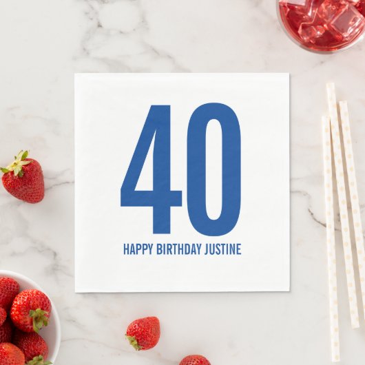 Eenvoudige servetten voor 40e verjaardag (Insitu)