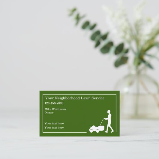 Eenvoudige service in het kader van het nabuurscha visitekaartje (Staand voorkant)