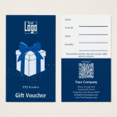 Eenvoudige Service Zakelijke Gift Voucher Kaart (Voorkant /achterkant)