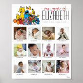 Eenvoudige Sesamstraat Een jaar van 12 maanden Poster (Voorkant)