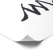 Eenvoudige Shakespeare met handtekening Poster (Hoek)