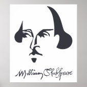 Eenvoudige Shakespeare met handtekening Poster (Voorkant)