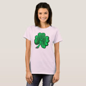 Eenvoudige shamrock groene st. patricks dag t-shir t-shirt (Voorkant volledig)