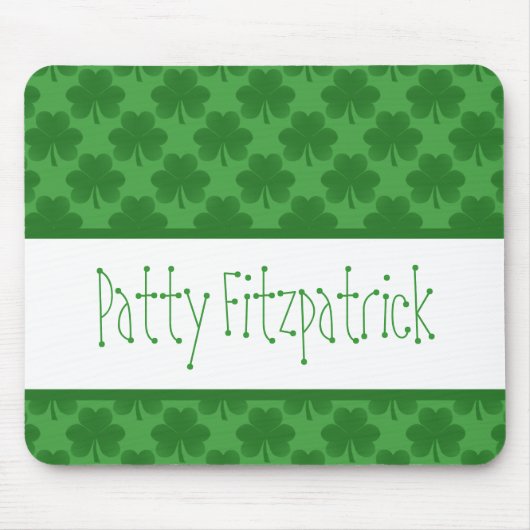 Eenvoudige Shamrocks Mousepad Muismat (Voorkant)