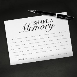 Eenvoudige Share A Memory Kaart voor Memorial Serv
