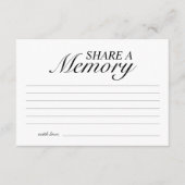 Eenvoudige Share A Memory Kaart voor Memorial Serv (Voorkant)