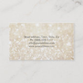 Eenvoudige Shimmering Cream Cosmetologist Kaart Visitekaartje (Achterkant)
