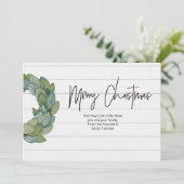 Eenvoudige Shiplap Magnolia Boerderij Kerst Kaart (Staand voorkant)