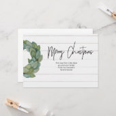 Eenvoudige Shiplap Magnolia Boerderij Kerst Kaart (Voorkant / Achterkant in situ)