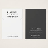 Eenvoudige Sieraden Ketting Display Grijs Karton Visitekaartje (Voorkant /achterkant)