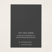 Eenvoudige Sieraden Ketting Display Grijs Karton Visitekaartje (Achterkant)