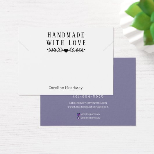 Eenvoudige Sieraden Ketting Display Paarse Kaart (Bureau)