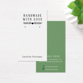 Eenvoudige Sieraden Oorbellen Display Groen Kaart