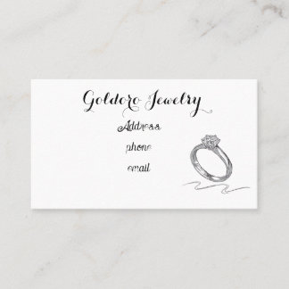 Eenvoudige sieraden visitekaartje