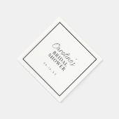Eenvoudige sierlijke script typografie bruidsfeest servet (Hoek)