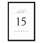 Eenvoudige sierlijke script typografie bruiloft kaart (Achterkant)