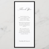 Eenvoudige sierlijke script typografie bruiloft menu (Achterkant)