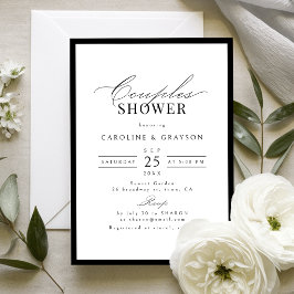 Eenvoudige sierlijke script typografie koppels bru kaart