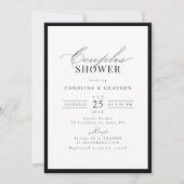 Eenvoudige sierlijke script typografie koppels bru kaart (Voorkant)