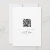 Eenvoudige sierlijke script typografie QR-code det Notitiekaartje (Achterkant)