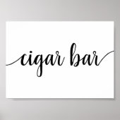 Eenvoudige sigarenbalk | Zwart script elk eventtek Poster (Voorkant)