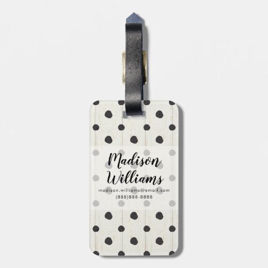 Eenvoudige signaleringsstap drie bagagelabel (Achterkant verticaal)