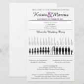 Eenvoudige Silhouetten Huwelijksprogramma Flyer-6 (Voorkant / Achterkant)