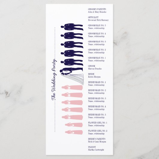 Eenvoudige Silhouetten Programma Rack Kaart (Achterkant)