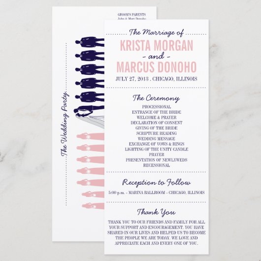 Eenvoudige Silhouetten Programma Rack Kaart (Voorkant / Achterkant)