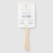 Eenvoudige Silhouetten Trouwprogramma Hand Fan Handwaaier (Voorkant)