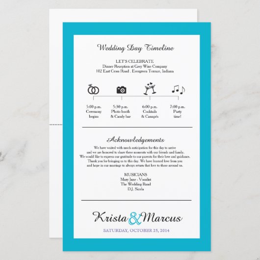 Eenvoudige Silhouettes Weddenschap tijdlijn ventil (Voorkant / Achterkant)