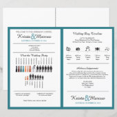 Eenvoudige Silhouettes Wedding Program Fan (Voorkant / Achterkant)