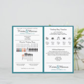 Eenvoudige Silhouettes Wedding Program Fan (Staand voorkant)