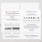 Eenvoudige Silhouettes Wedding Program Fan (Voorkant / Achterkant)