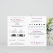 Eenvoudige Silhouettes Wedding Program Fan (Staand voorkant)