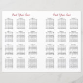 Eenvoudige Silhouettes Wedding Program Fan (Achterkant)