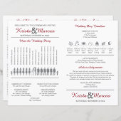 Eenvoudige Silhouettes Wedding Program Fan (Voorkant / Achterkant)