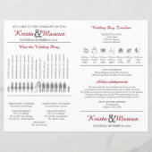 Eenvoudige Silhouettes Wedding Program Fan (Voorkant)