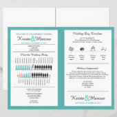 Eenvoudige Silhouettes Wedding Program Fan (Voorkant / Achterkant)