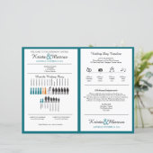 Eenvoudige Silhouettes Wedding Program Fan (Staand voorkant)